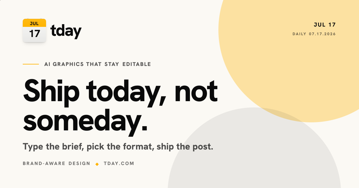 tday.com launches at YC (Spring 2026)